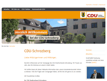 Tablet Screenshot of cdu-schrozberg.de